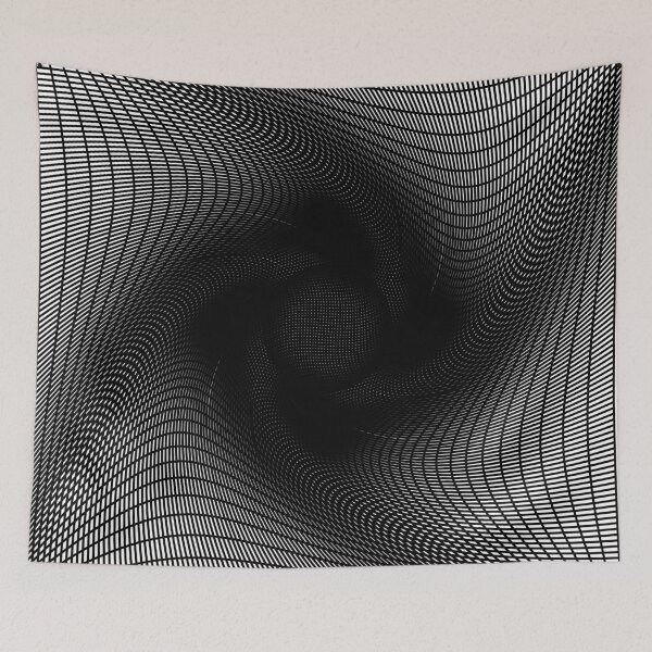 Item preview, twisted mesh black hole spin rotate strings optical illusion  designed and sold by Ray Loka.