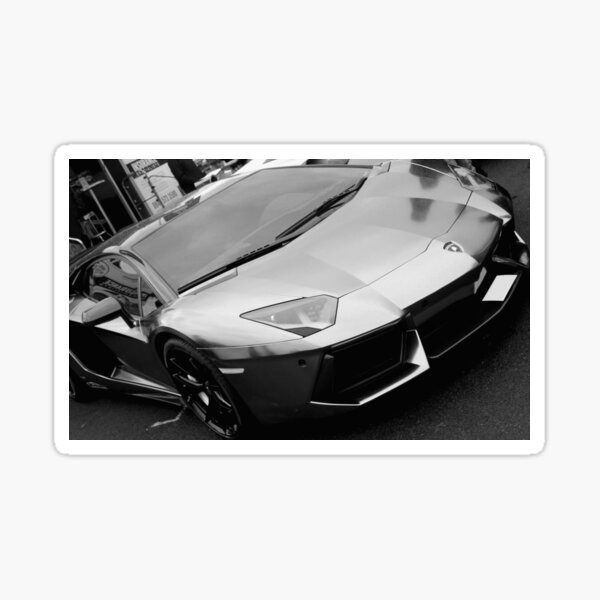 black and white shine Sticker