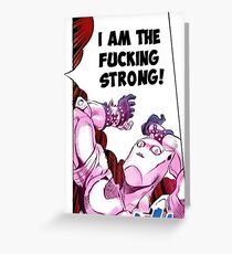 Tarjeta de felicitación YO SOY EL MIERDA FUERTE