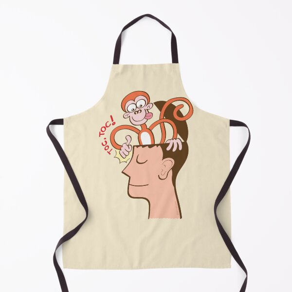 Item preview, Mad monkey knocking on the forehead of a man in meditation designed and sold by Zoo-co.
