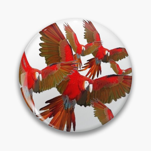 Item preview, FLOCK RED MACAWS FLYING designed and sold by sharlesart.