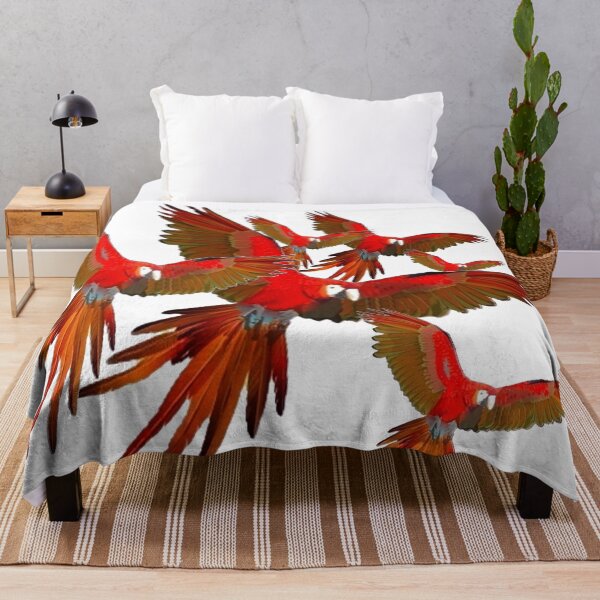 Item preview, FLOCK RED MACAWS FLYING designed and sold by sharlesart.
