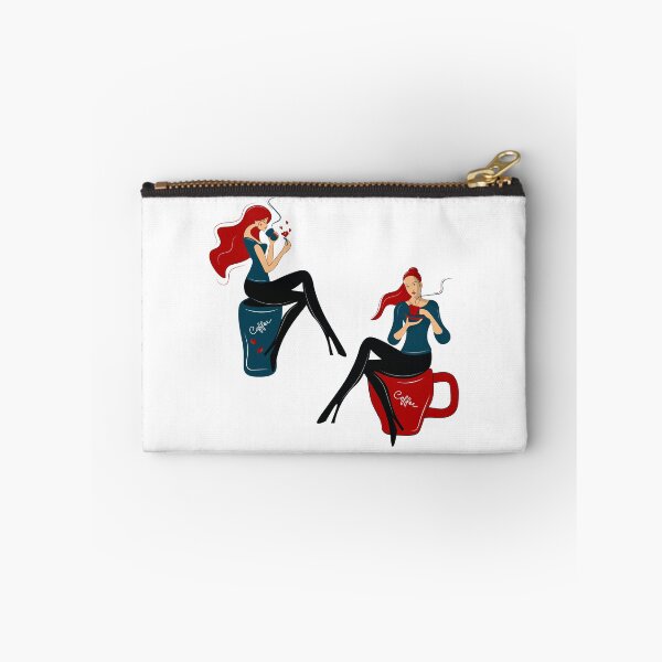 Item preview, Two stylish girls are drinking coffee. Lovely ladies at the table. designed and sold by TanaLuna.