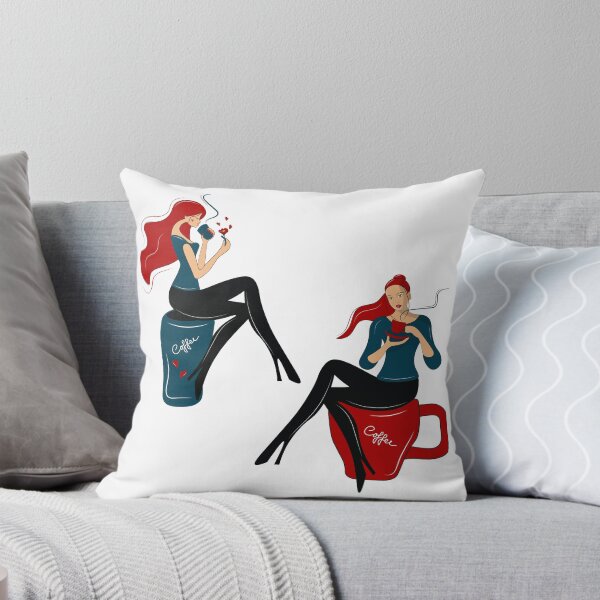 Item preview, Two stylish girls are drinking coffee. Lovely ladies at the table. designed and sold by TanaLuna.