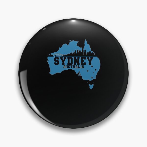 Artikelvorschau, Australien Sydney Skyline und Kartenumriss entworfen und verkauft von dieEinsteiger.