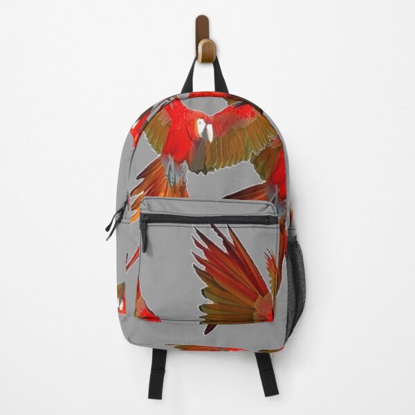 Item preview,   FLOCK RED MACAWS FLYING GREY ART designed and sold by sharlesart.