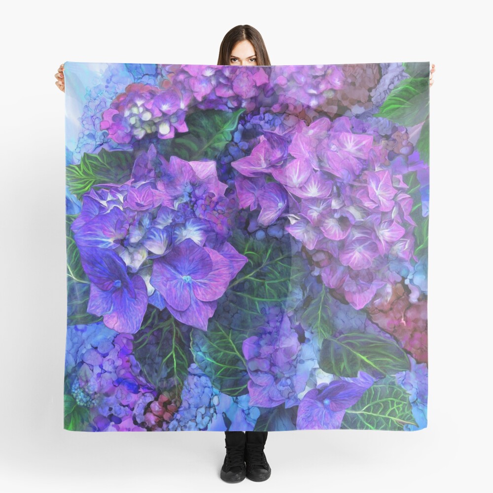 Wild Hydrangeas Scarf
