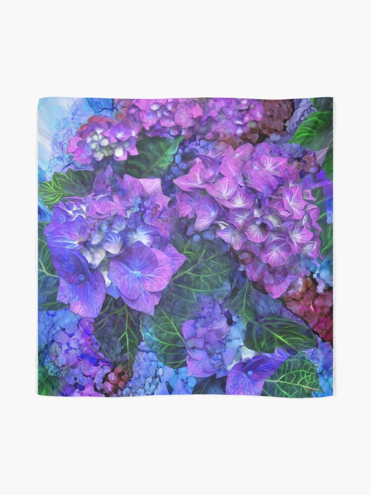 Alternate view of Wild Hydrangeas Scarf