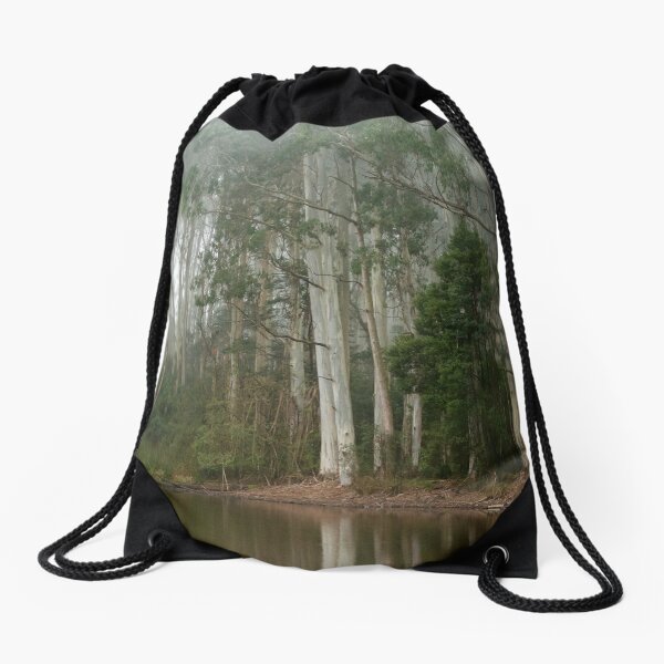 Misty Lake Drawstring Bag
