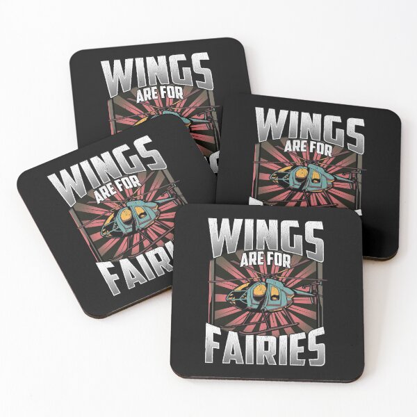 Item preview, Funny Wings Are For Fairies Helicopter Pilot designed and sold by perfectpresents.