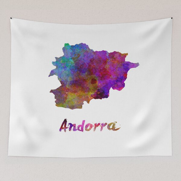 Item preview,  Andorra watercolor map designed and sold by paulrommer.