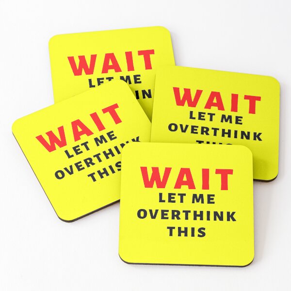Item preview, Wait Let Me Overthink This In Red designed and sold by Indra Agrawal.