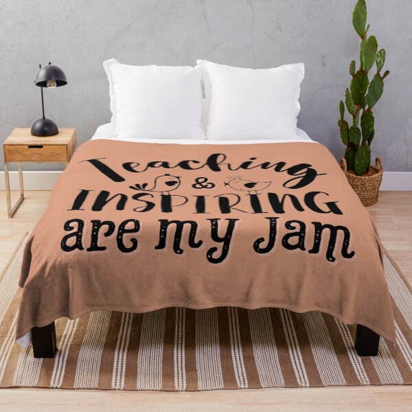 Item preview, Teacher Life, Teaching and Inspiring are my Jam, Funny Teacher Gift designed and sold by AmazingEcraft.