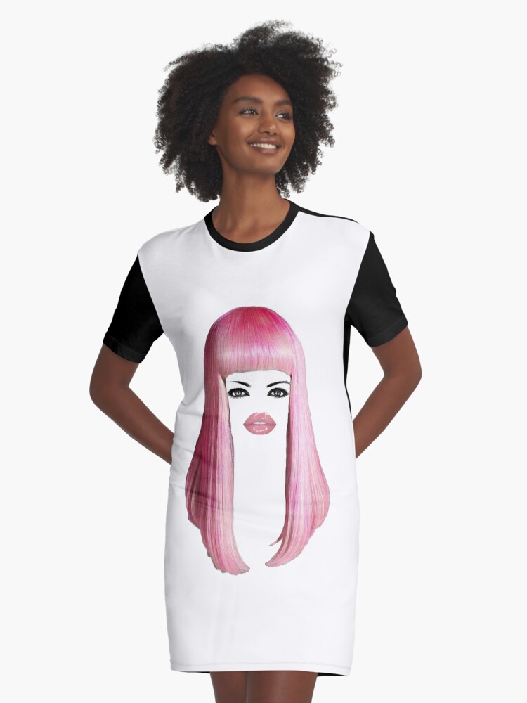 Pink wig t on sale shirts