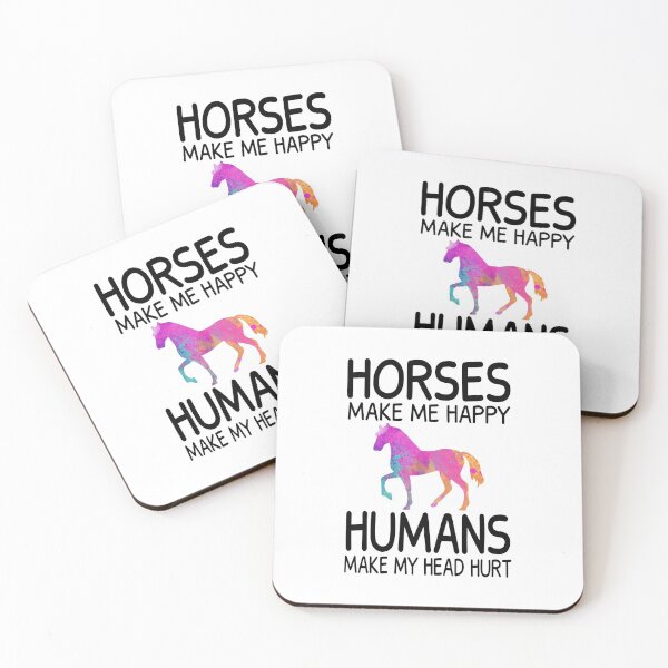 Item preview, Horses make me happy Humans make my head hurt Funny Gift  designed and sold by JustGift.