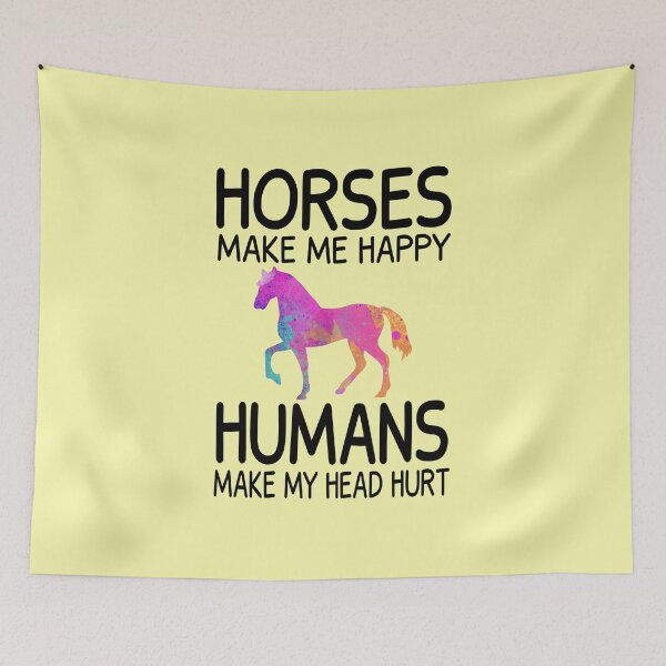 Item preview, Horses make me happy Humans make my head hurt Funny Gift  designed and sold by JustGift.