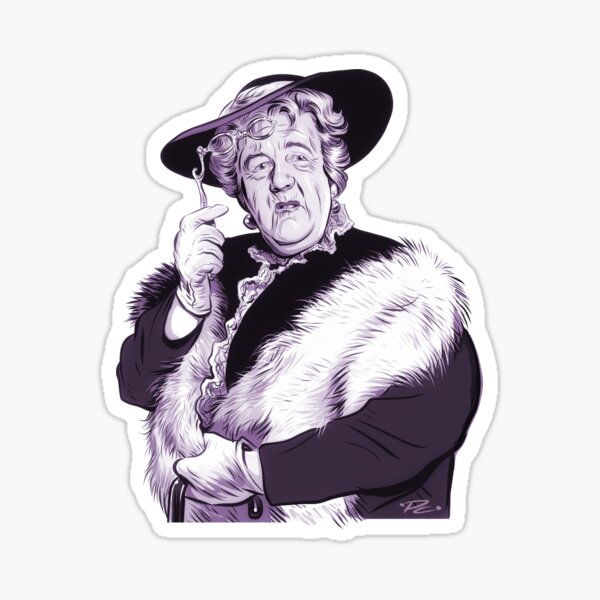 Item preview, Margaret Rutherford - An illustration by Paul Cemmick designed and sold by TIGERDAVER.