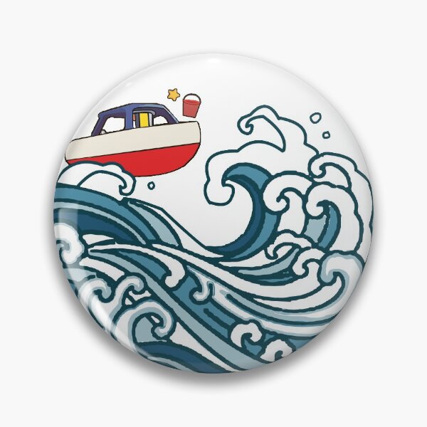 Item preview, boat on big wave designed and sold by MARIYA H.