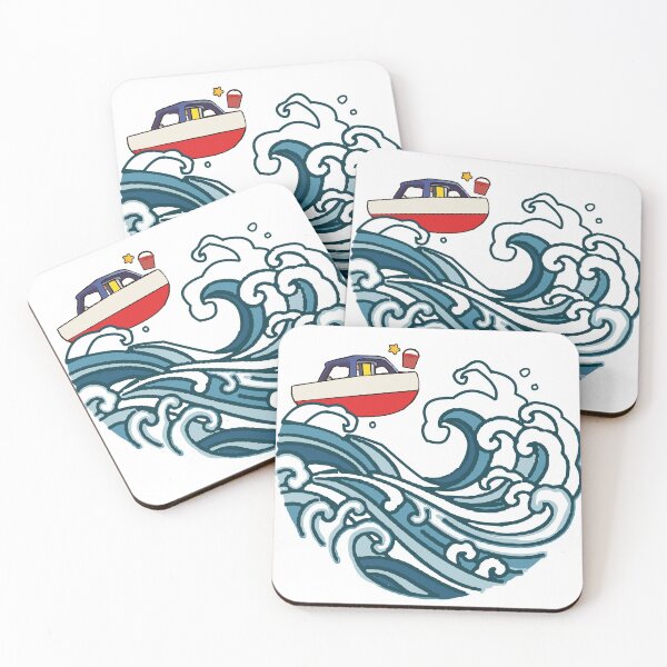Item preview, boat on big wave designed and sold by MARIYA H.