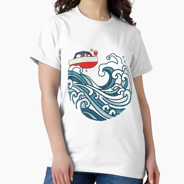 Item preview, boat on big wave designed and sold by MARIYA H.