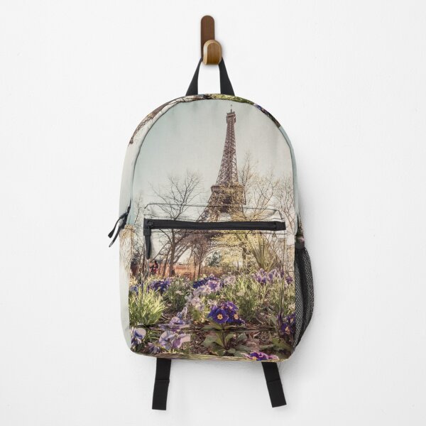 Item preview, Eiffel tower spring scene, violet flowers Paris, France designed and sold by ArnitaArnita.