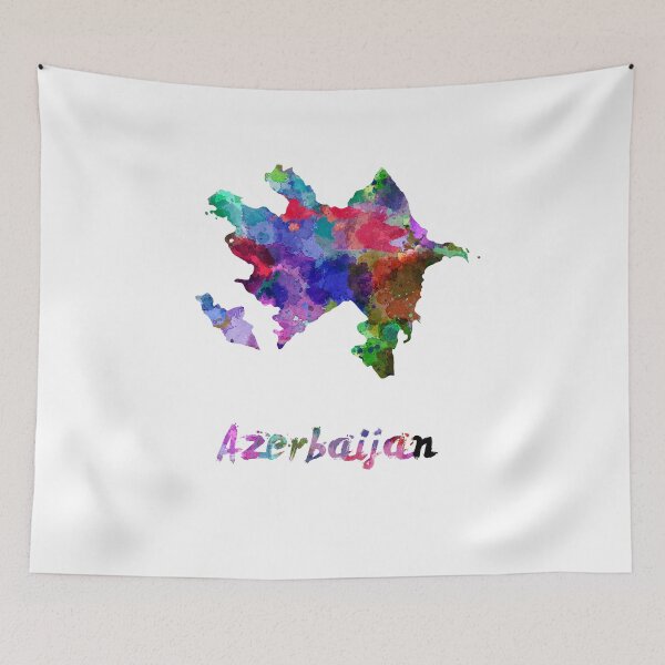 Item preview,  Azerbaijan watercolor map designed and sold by paulrommer.