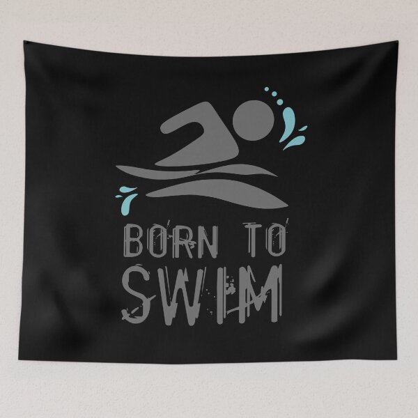 Item preview, Wild open water swimming, winter bathers.  Born to Swim for swimmer lovers. Caroline Laursen original  designed and sold by Caroline Laursen.