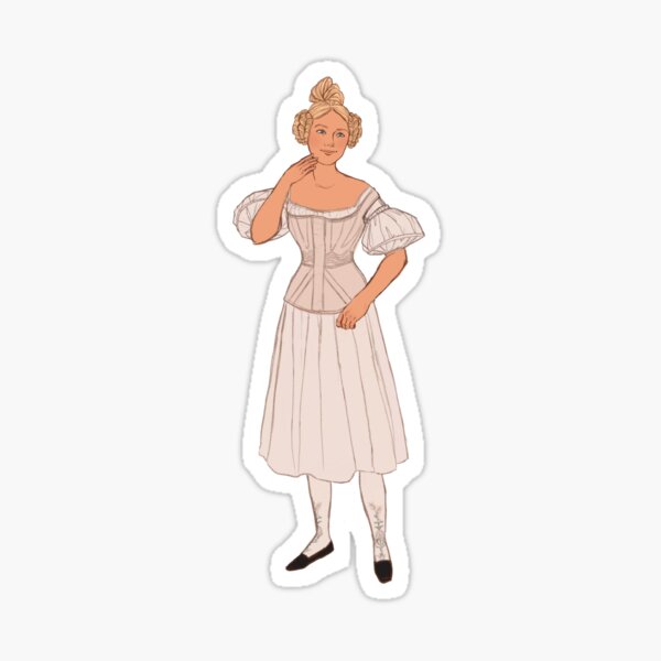 18th Century Undergarments 2 Sticker for Sale by taratjah