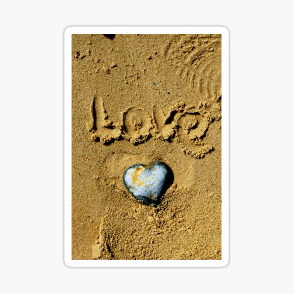 Pebble Heart. dedicated to Simon. Sticker