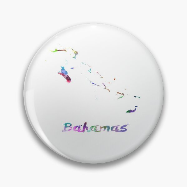 Item preview, Bahamas watercolor map designed and sold by paulrommer.