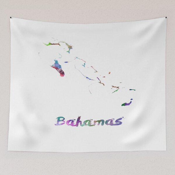 Item preview, Bahamas watercolor map designed and sold by paulrommer.