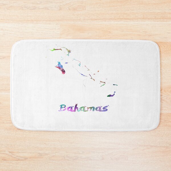Item preview, Bahamas watercolor map designed and sold by paulrommer.