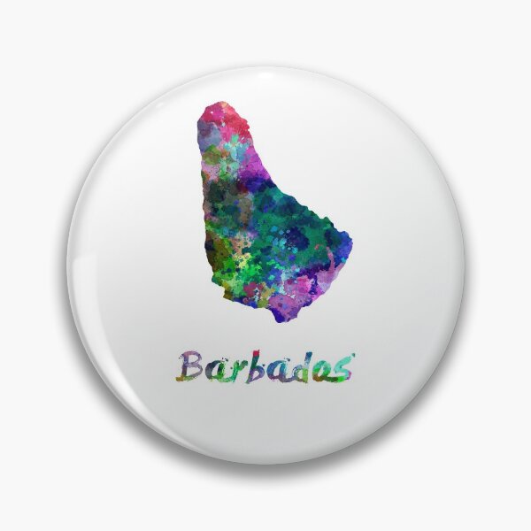 Artikelvorschau, Barbados Aquarellkarte entworfen und verkauft von paulrommer.