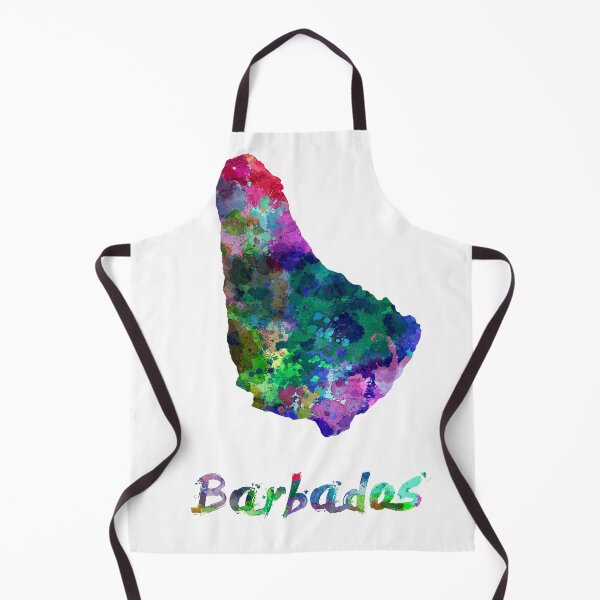Item preview, Barbados watercolor map designed and sold by paulrommer.