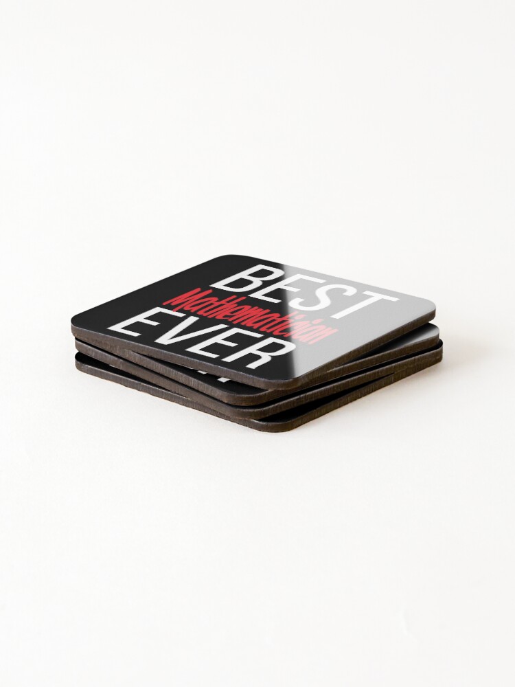 Thumbnail 4 of 5, Coasters (Set of 4), Best Mathematician Ever Math designed and sold by ProjectX23.