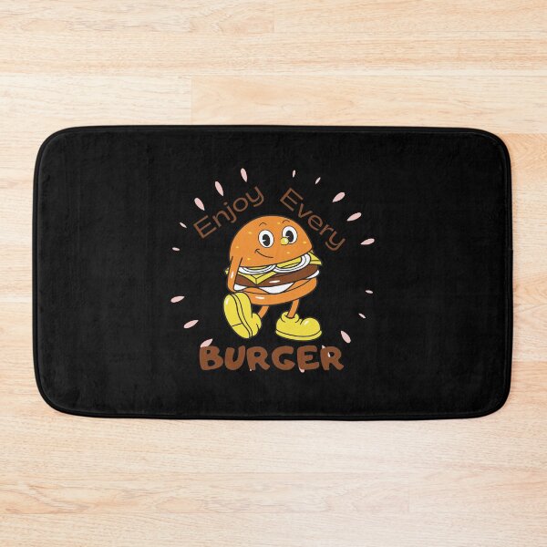 Item preview, Enjoy every burger black text designed and sold by wiggy38.