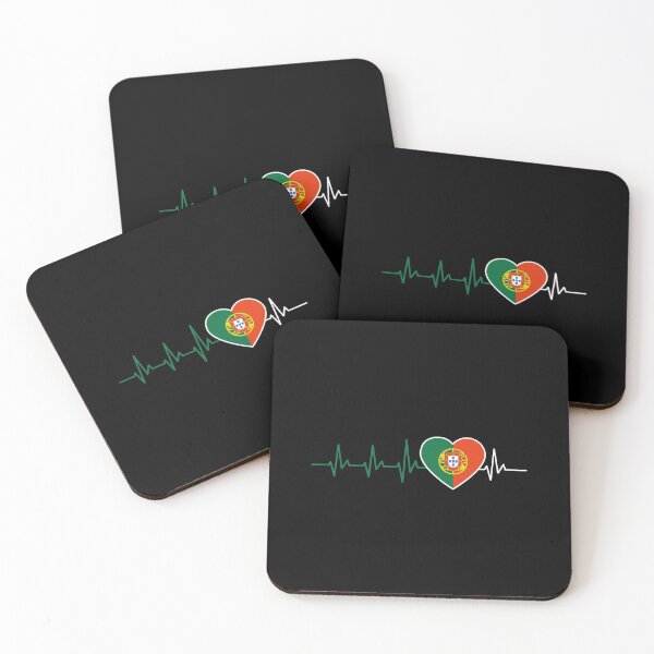 Aperçu de l'œuvre HEARTBEAT PORTUGAL LISBON ECG FLAG GIFT IDEA créée et vendue par don1337.