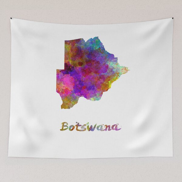 Item preview, Watercolor map bostwana designed and sold by paulrommer.