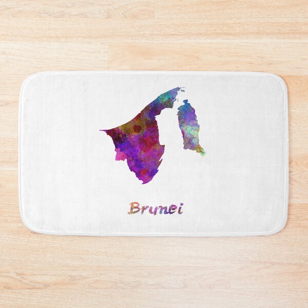 Item preview,  Brunei watercolor map designed and sold by paulrommer.