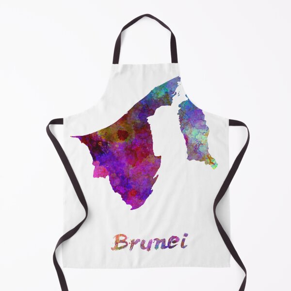 Item preview, Brunei watercolor map designed and sold by paulrommer.