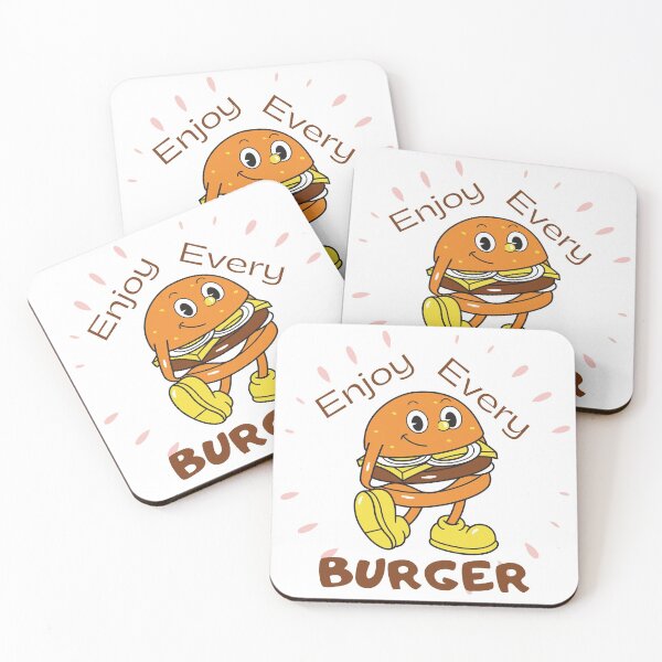 Item preview, Enjoy every burger black text designed and sold by wiggy38.