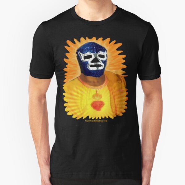 Lucha Jesus (dark colors) Slim Fit T-Shirt