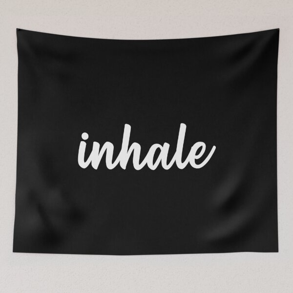 Item preview, Inhale Text Typography (White) designed and sold by quoteedesigns.