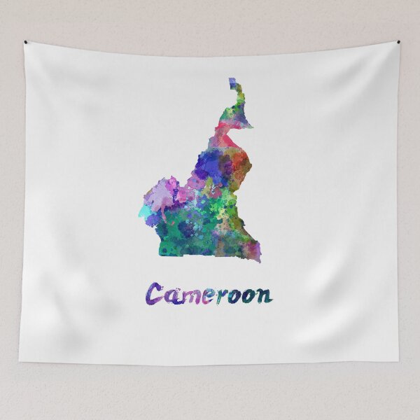Item preview,  Cameroon watercolor map designed and sold by paulrommer.