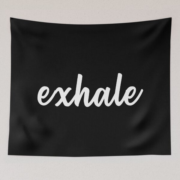 Item preview, Exhale Text Typography (White) designed and sold by quoteedesigns.