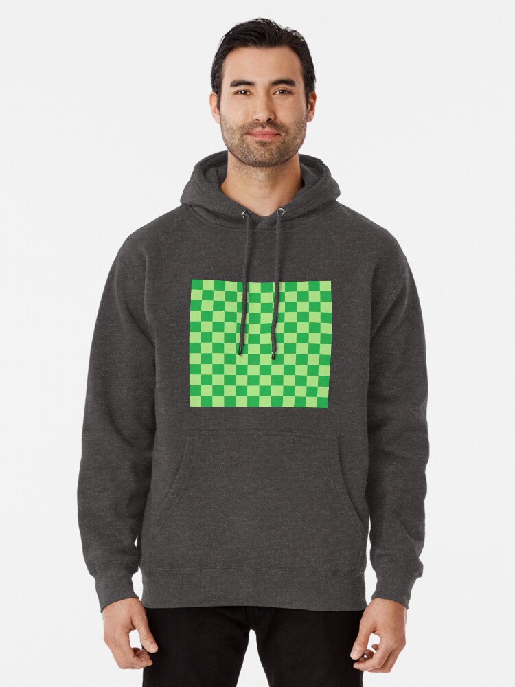 green checkered hoodie
