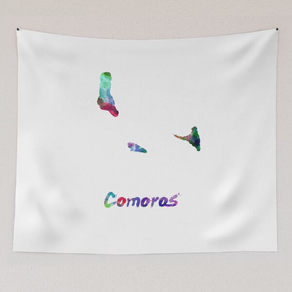 Item preview, Comoros watercolor map designed and sold by paulrommer.
