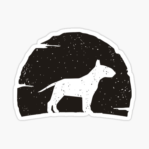 Item preview, bull terrier dog art vintage sunset dog lover designed and sold by alaechamlal.