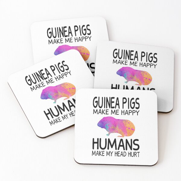 Item preview, Guinea pigs make me happy Humans make my head hurt Funny Gift  designed and sold by JustGift.