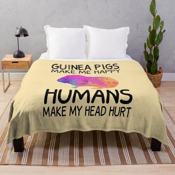 Item preview, Guinea pigs make me happy Humans make my head hurt Funny Gift designed and sold by JustGift.